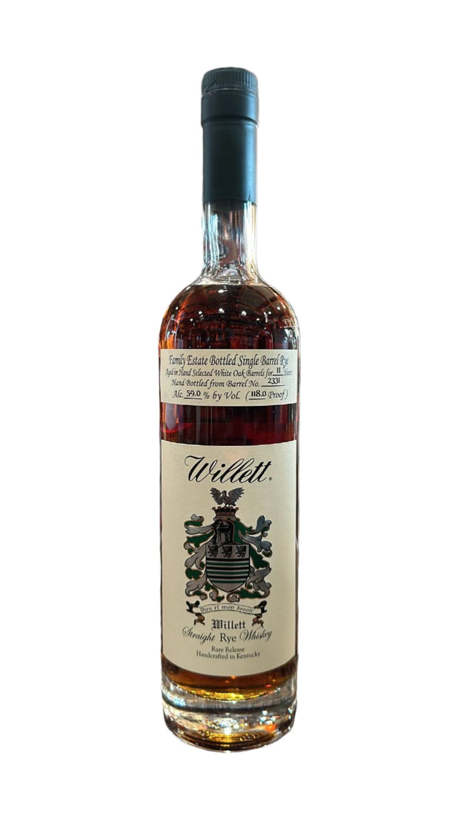 Willett Family Estate Bottled Single Barrel 11 Year Old Batch No. 2331  Kentucky Straight Rye Whiskey 750ml