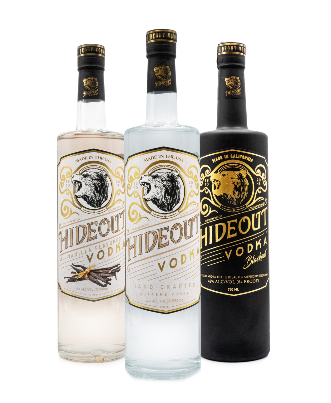 Hideout Vodka Set 3-Pack Bundle