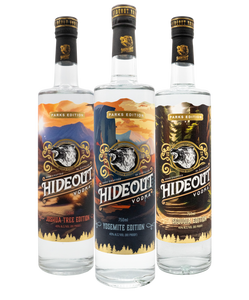 Hideout Vodka National Parks Edition Full Set 3-Pack Bundle