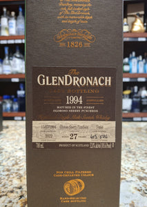 1994 Glendronach 27 Year 105.6 Proof Highland Cask #7466 Single Malt Scotch Whiskey 700ml