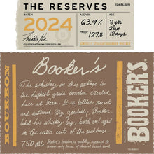 Load image into Gallery viewer, 2024 Bookers The Reserves Limited Edition Bourbon Whiskey 750ml
