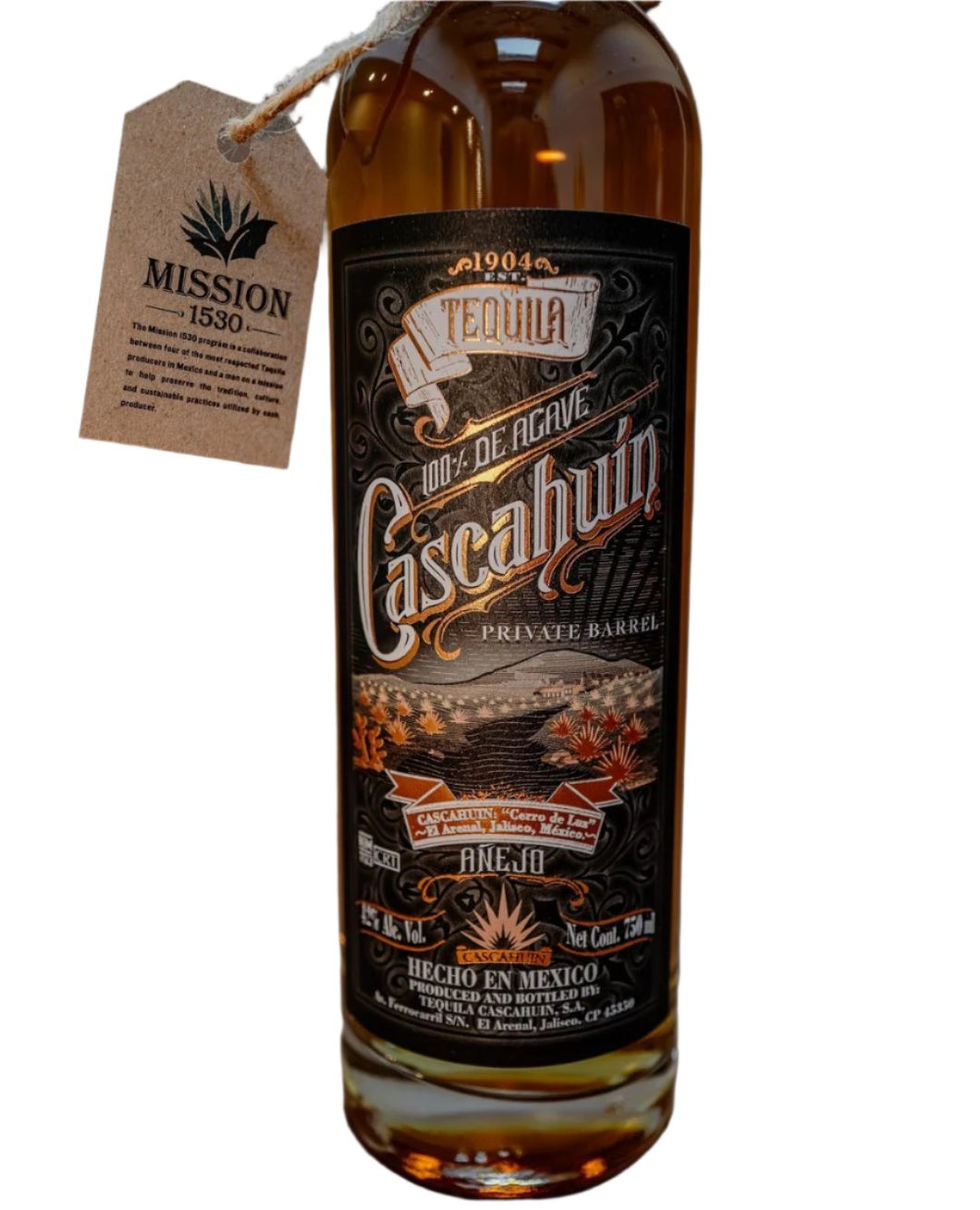 Cascahuin Mission 1530 Single Barrel Anejo Tequila 750ml