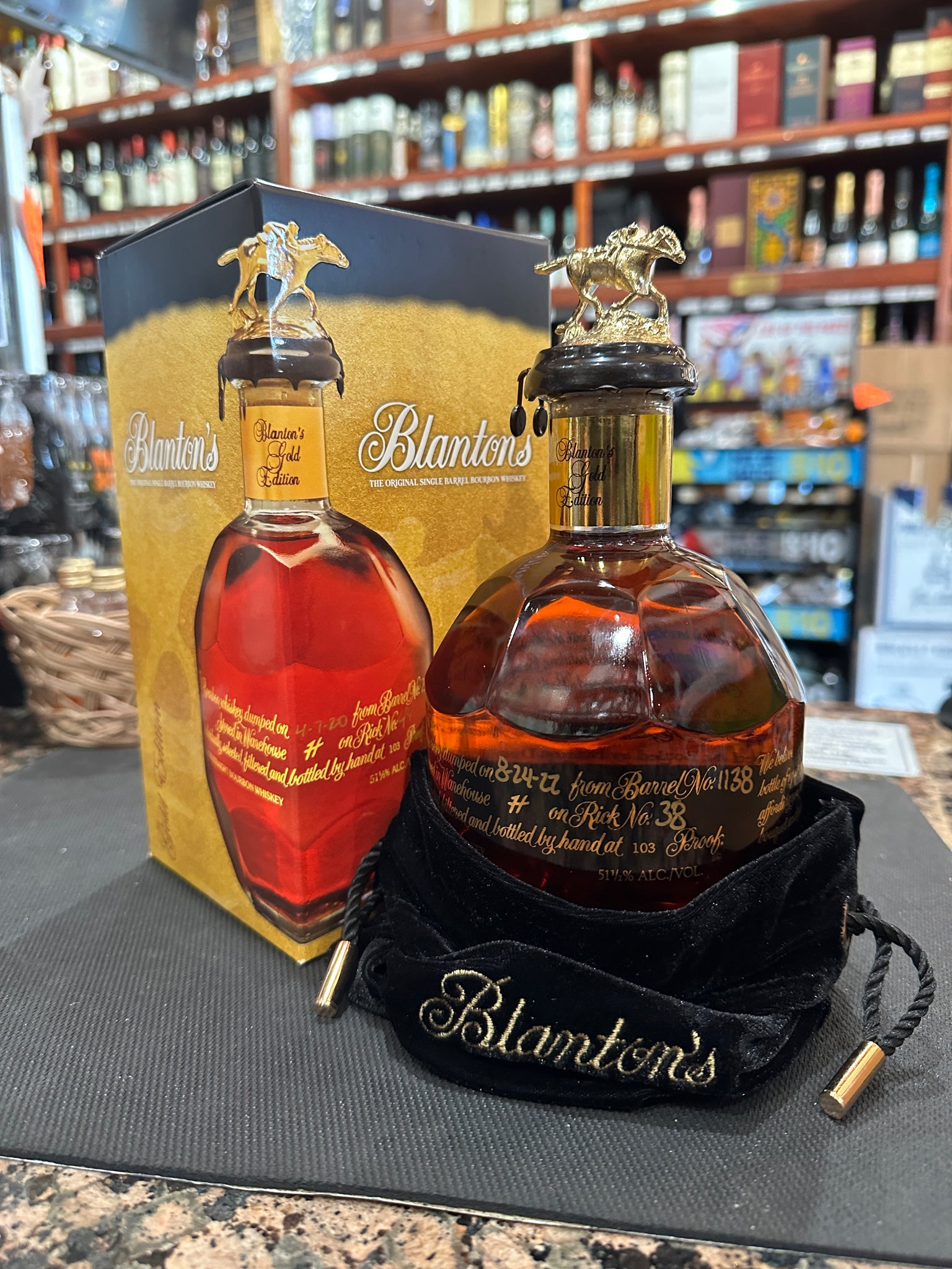 10 Blanton's Miniature Bourbon 50ml Shot Bundle