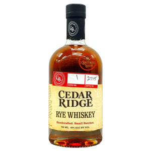 Cedar Ridge Distillery Rye Whiskey 750ml