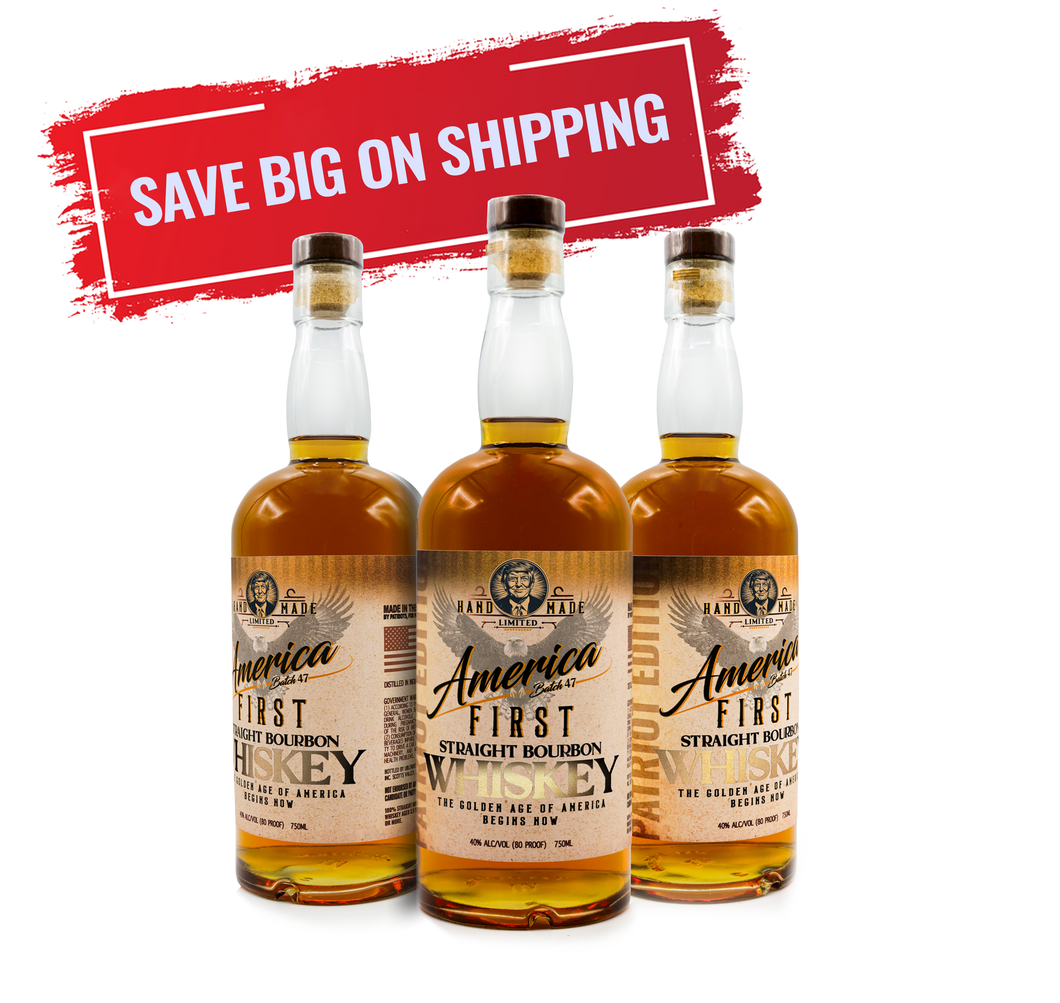 America First Bourbon Whiskey 3-Pack 750ml