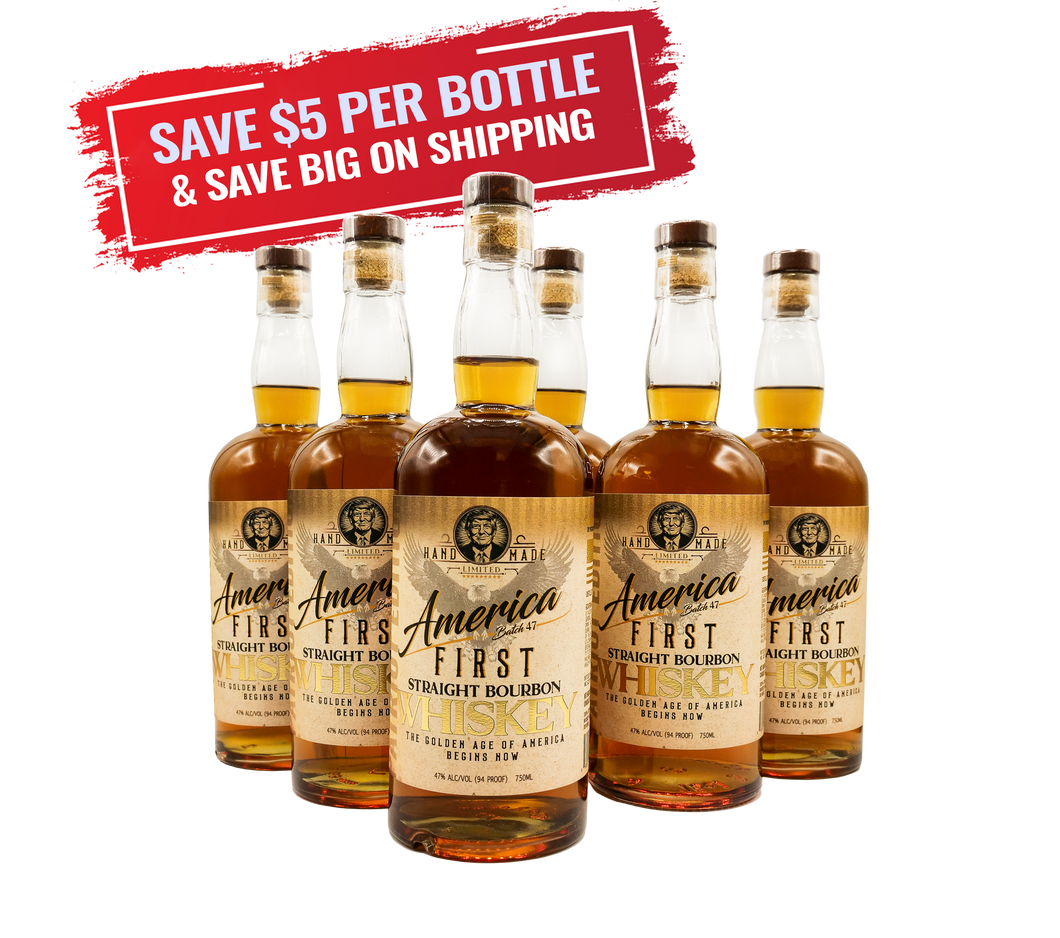 America First Bourbon Whiskey 6-Pack 750ml