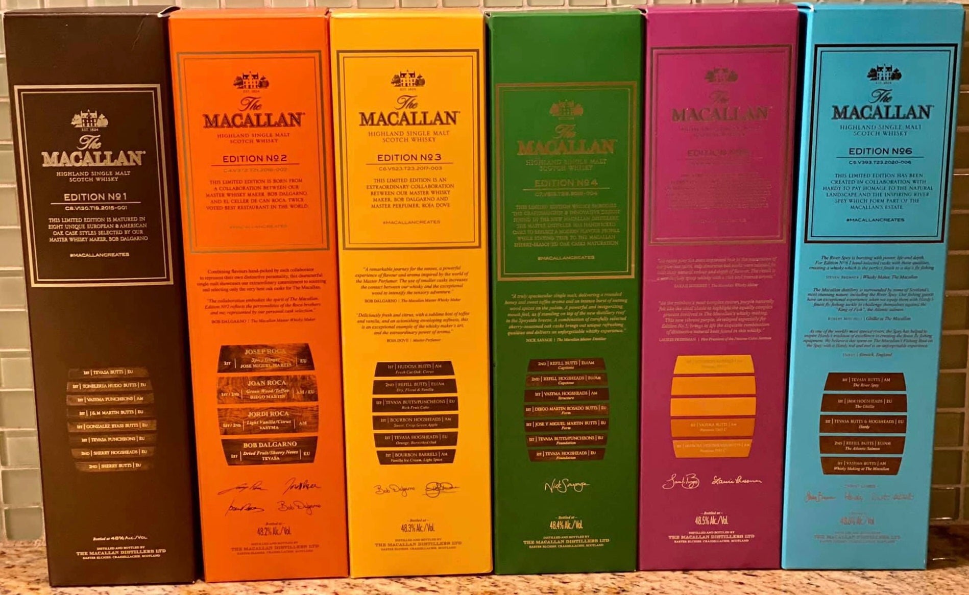 BUY] The Macallan Edition COMPLETE (6) Vertical Set Single Malt Scotch  Whisky Collection at