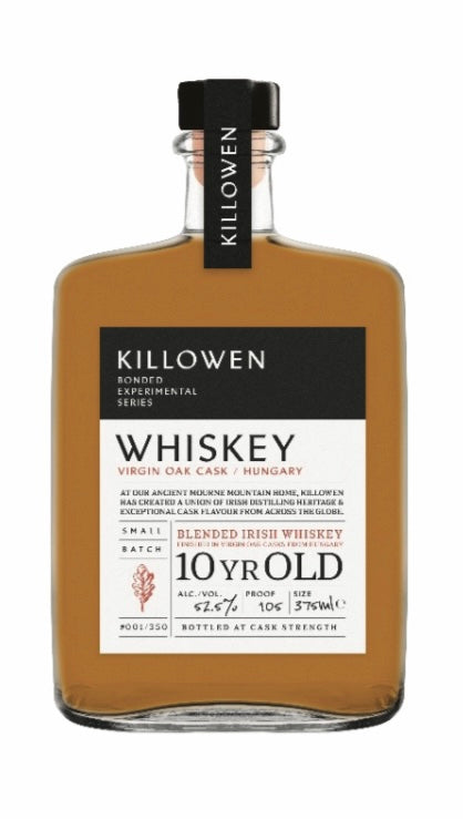Killowen Bonded Experimental Series Hungarian Oak Cask 10 Year Old Blended Irish Whisky 375ml